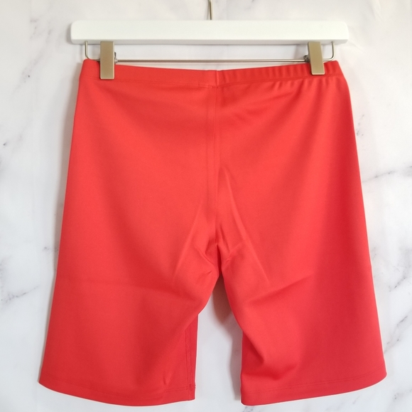 THEORY Red Coral Biker Shorts - Picture 2 of 7
